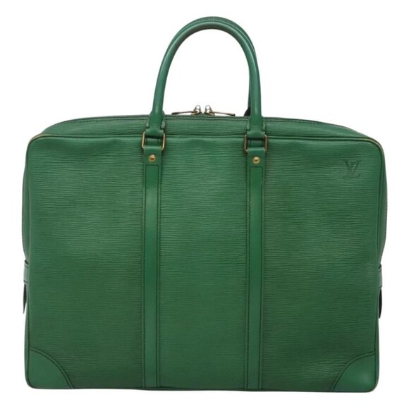 LOUIS VUITTON Epi Porte Documents Voyage Business Bag Green M54474 Auth - Picture 7 of 14